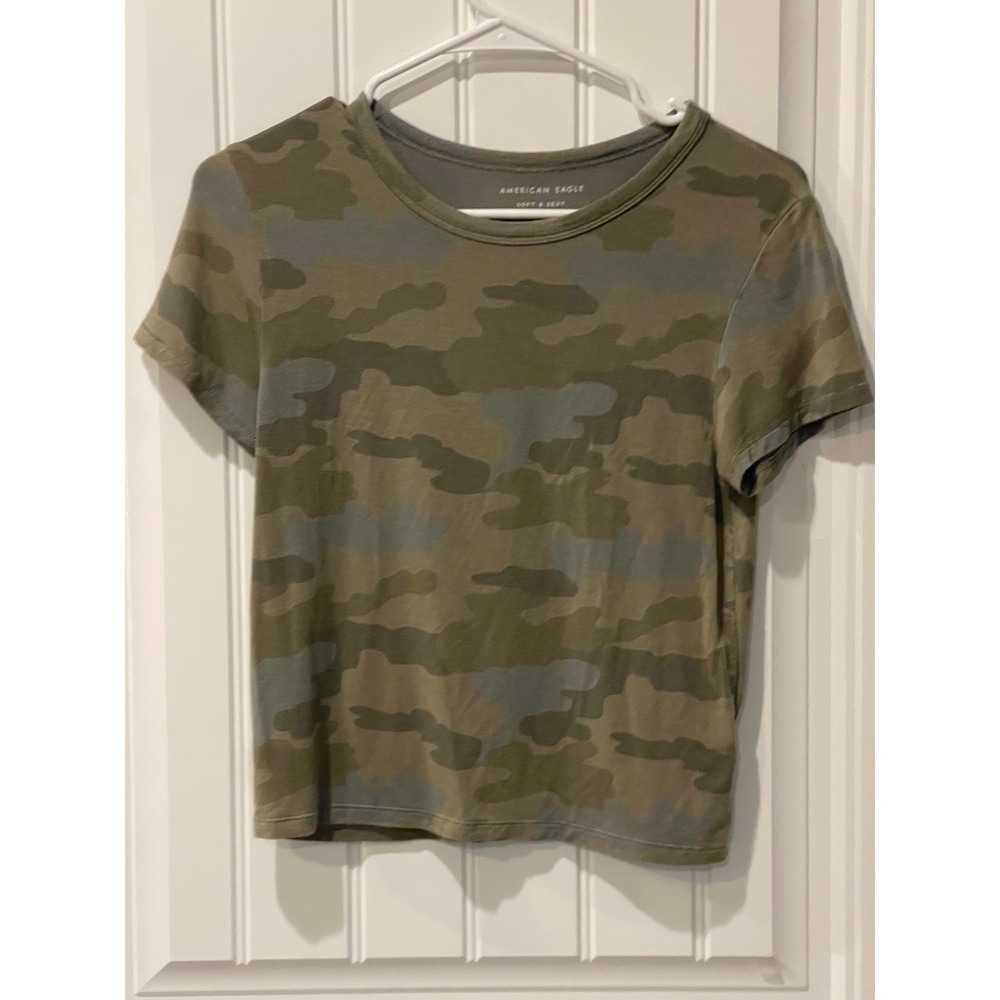 American Eagle Soft & Sexy Tee Camo XXS